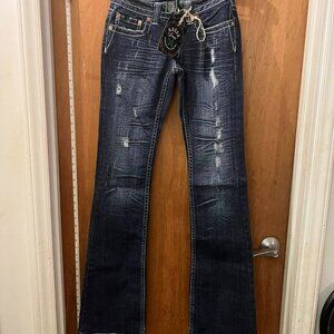 Waist 25 - R.E.U.S.E - NWT - Dark Blue Jeans - W25"xL35"
